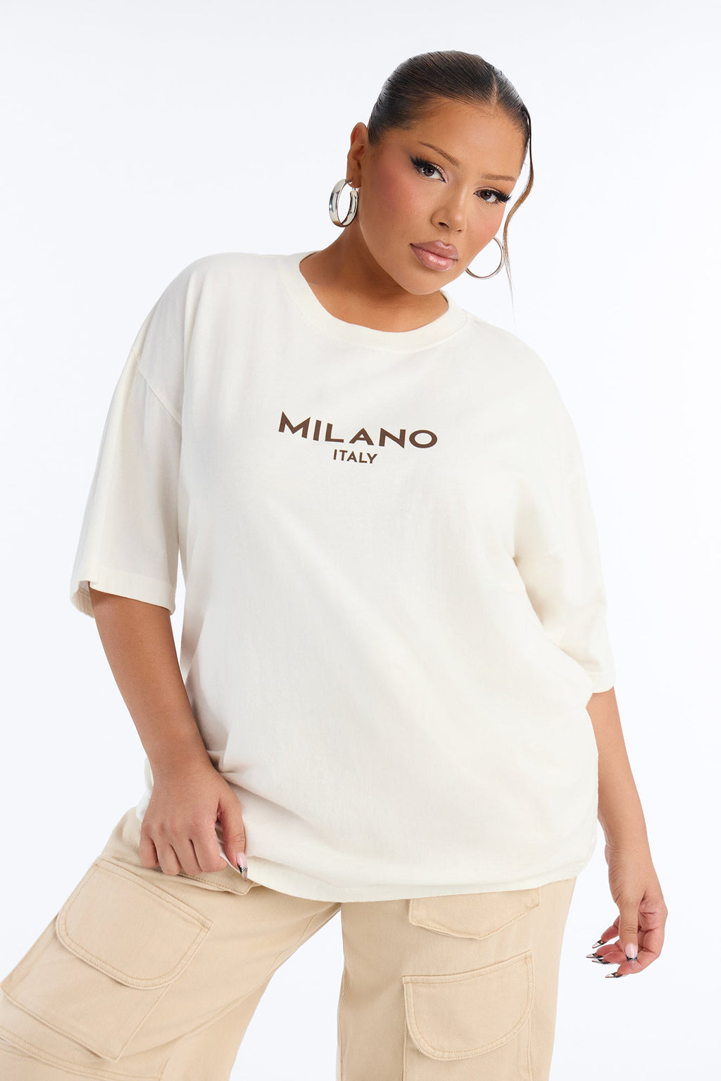 Milano Italy Washed Tee - Cream