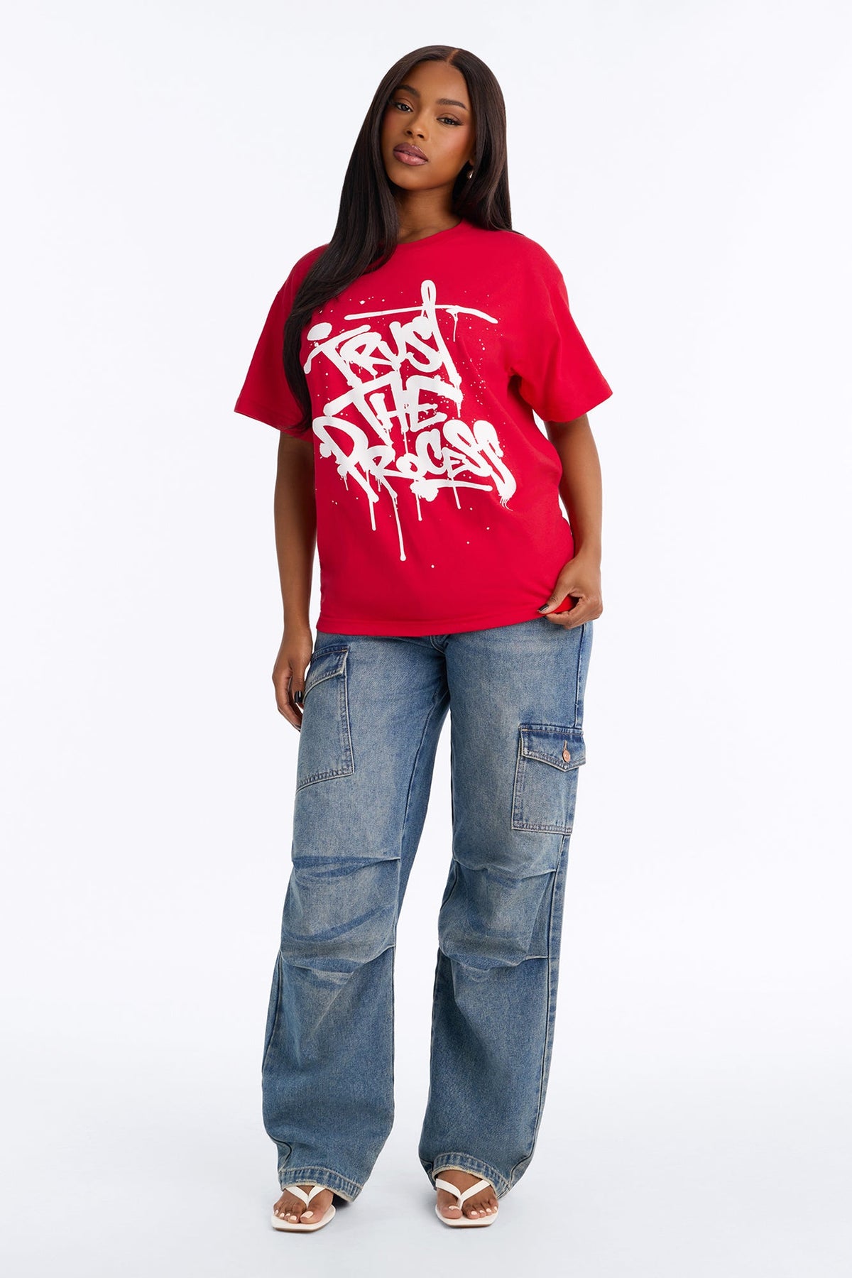 Trust The Process Graffiti Tee - Red