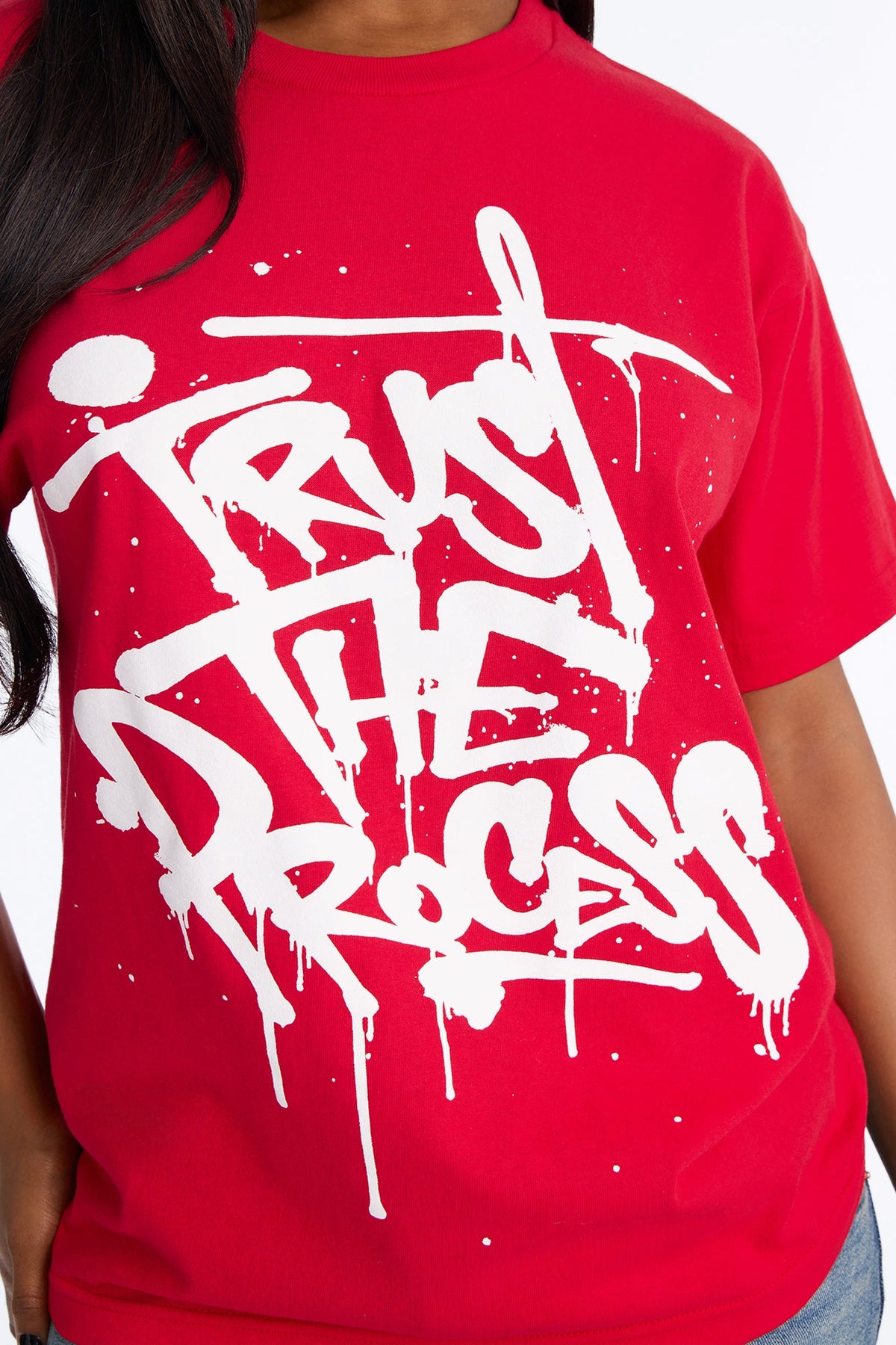 Trust The Process Graffiti Tee - Red