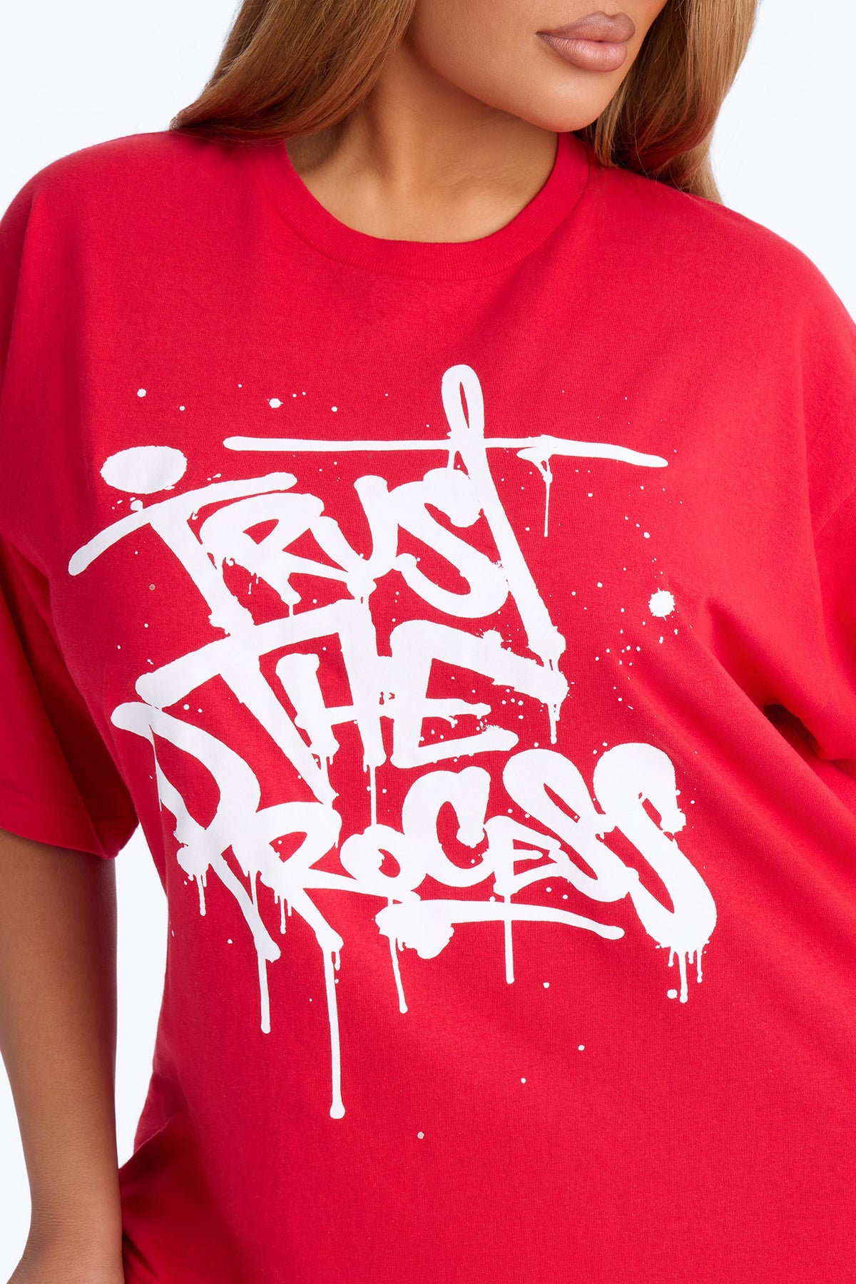 Trust The Process Graffiti Tee - Red