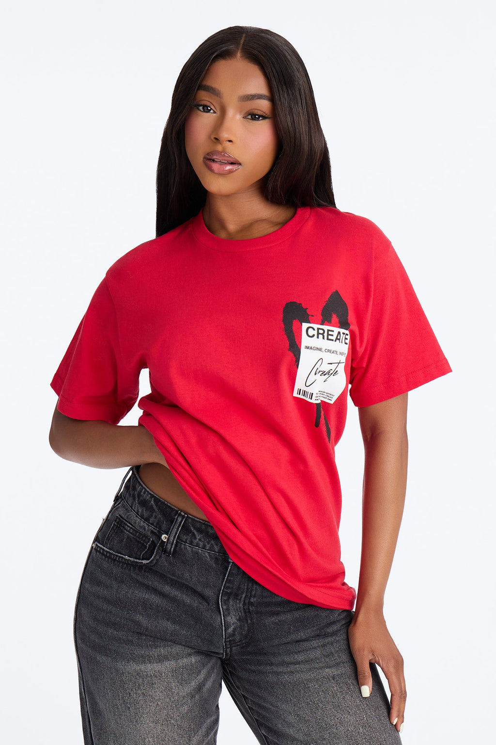 Create What You Love Graphic Tee - Red