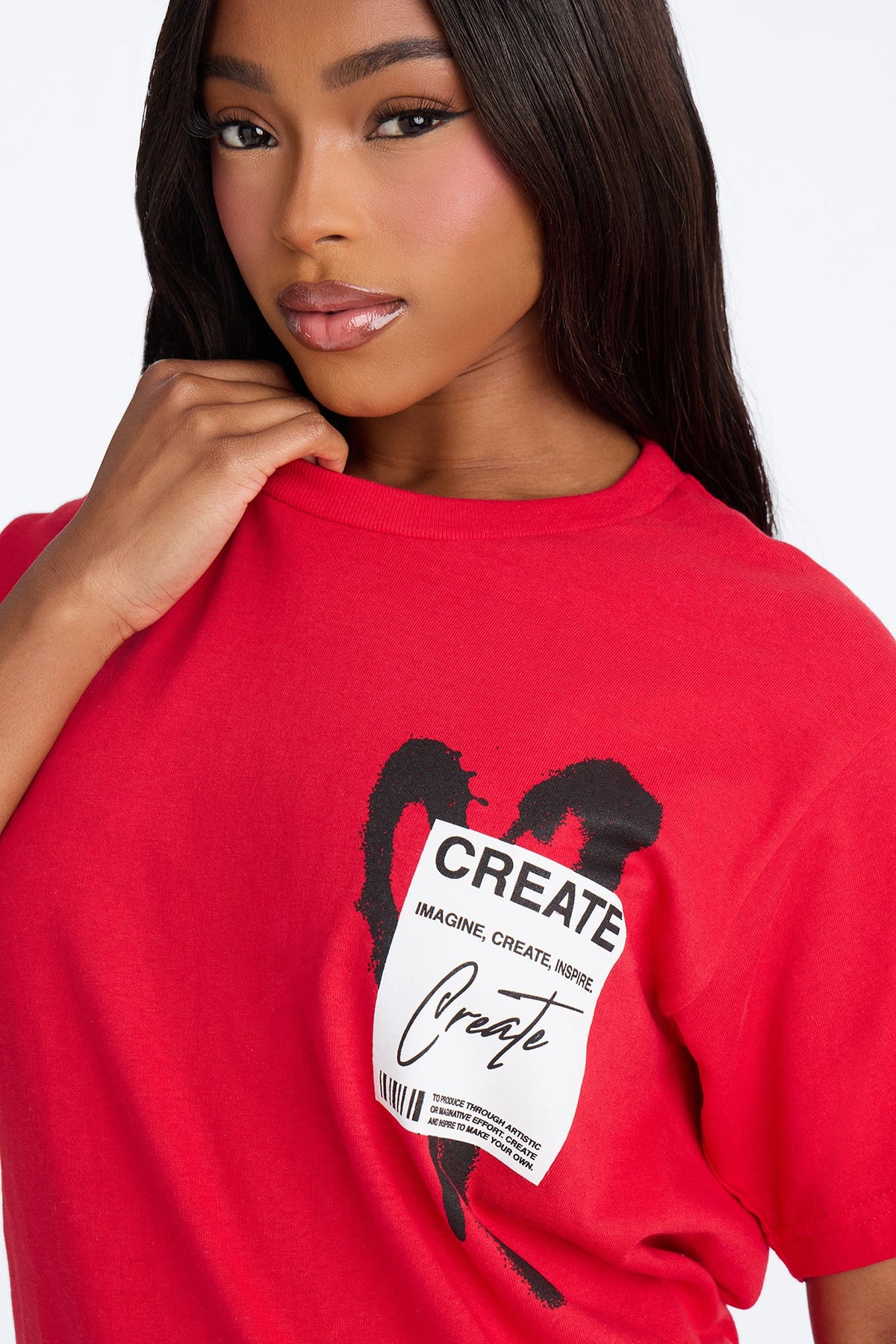 Create What You Love Graphic Tee - Red