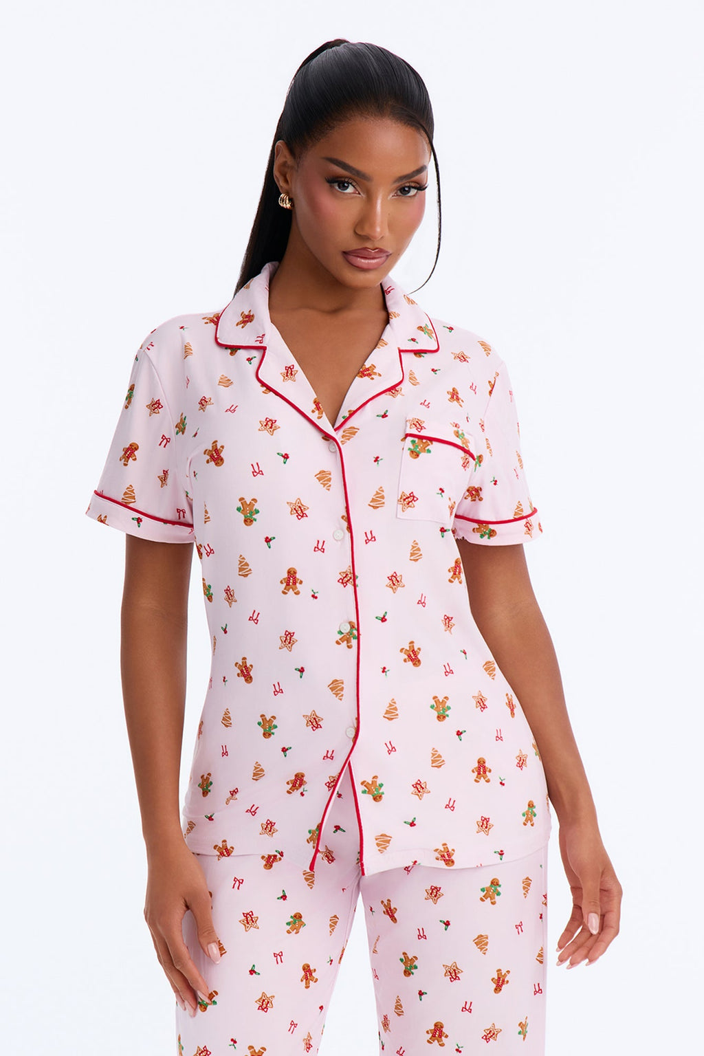 Gingerbread Cozy Nights PJ Pant Set - Pink/combo