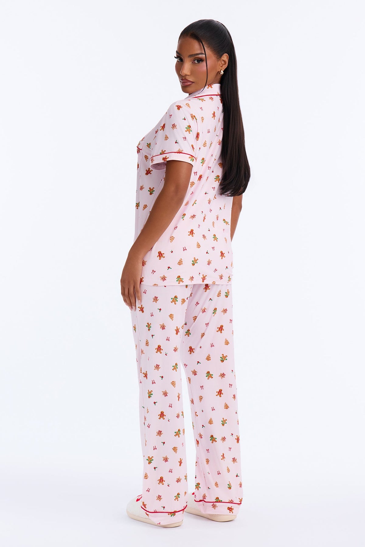 Gingerbread Cozy Nights PJ Pant Set - Pink/combo