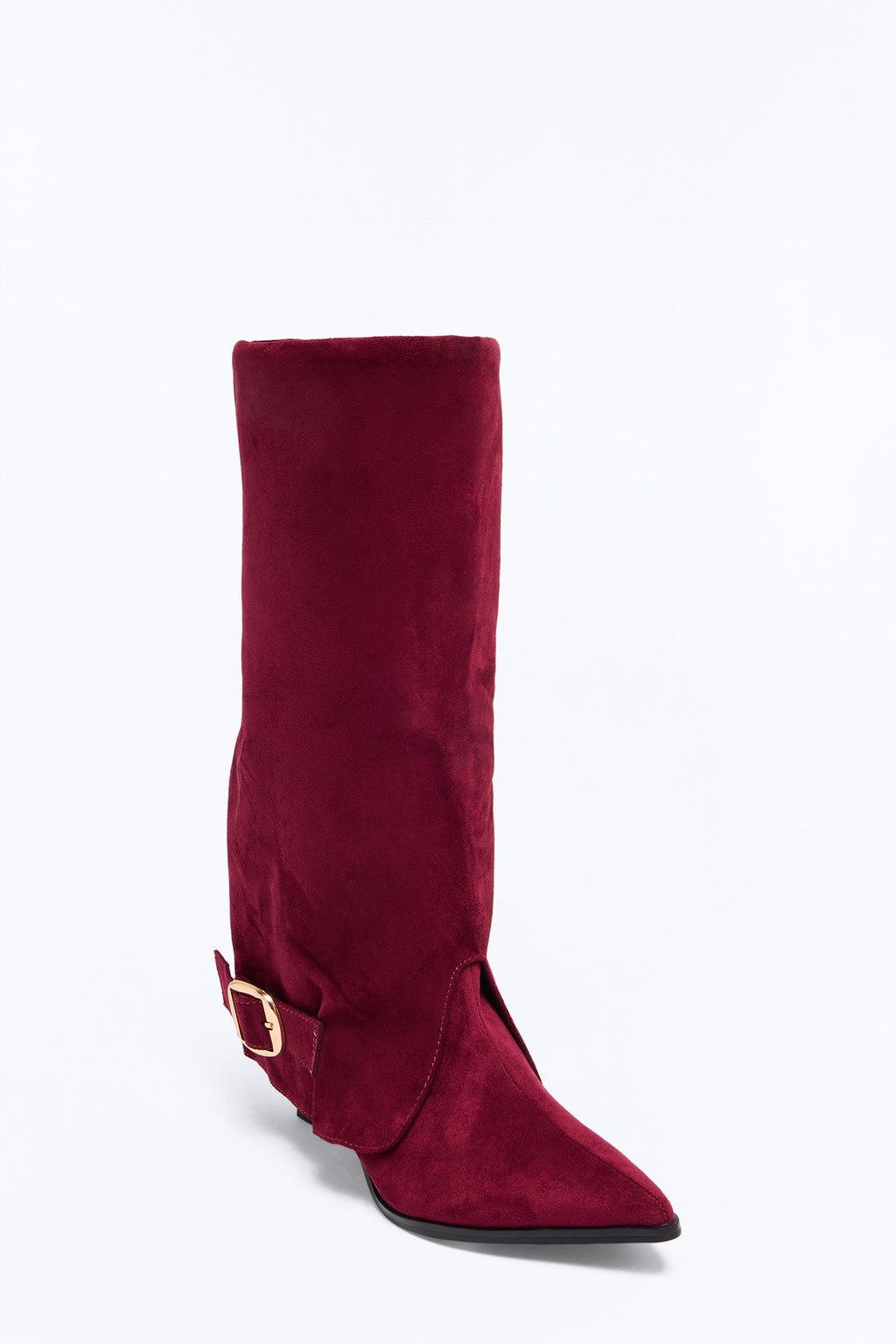 Stables Buckle Overlay Boots - Wine