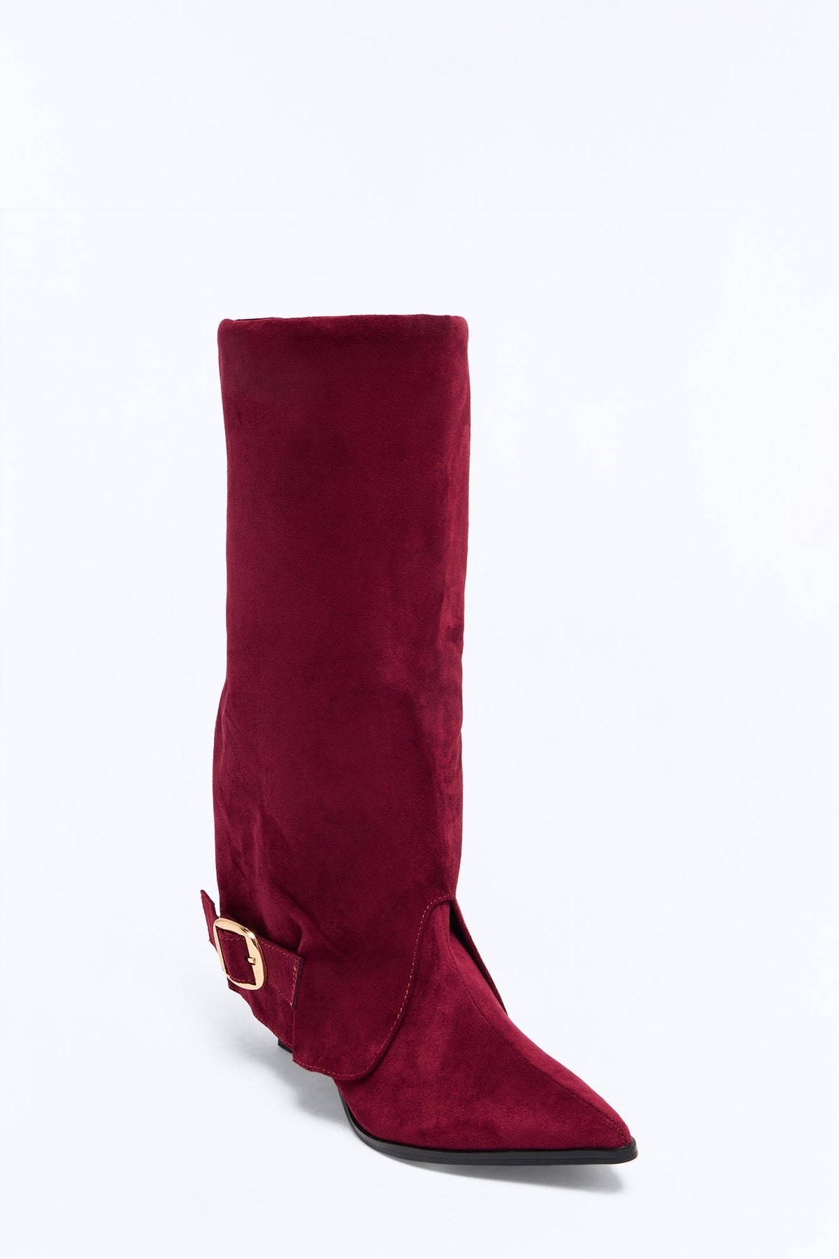 Stables Buckle Overlay Boots - Wine