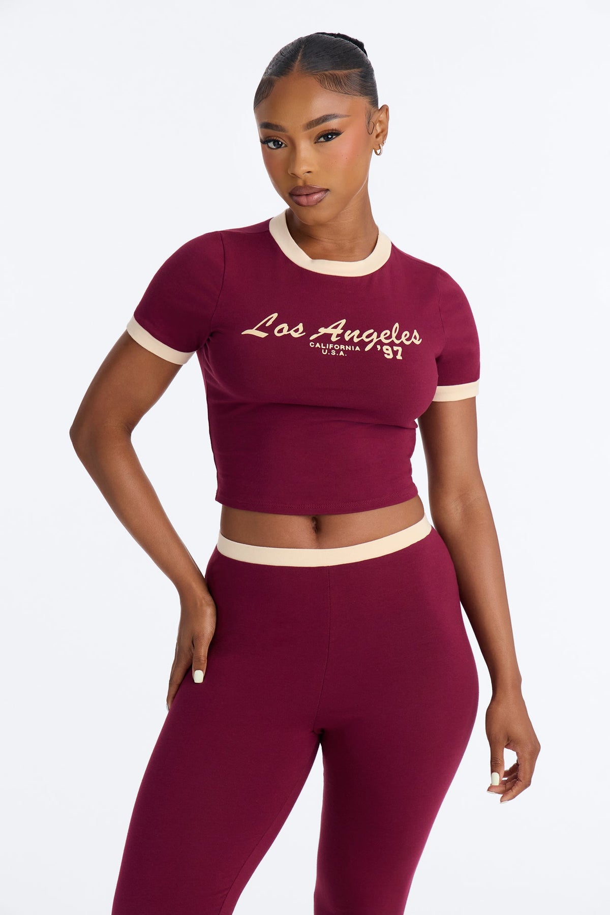 Los Angeles 97' Capri Set - Burgundy