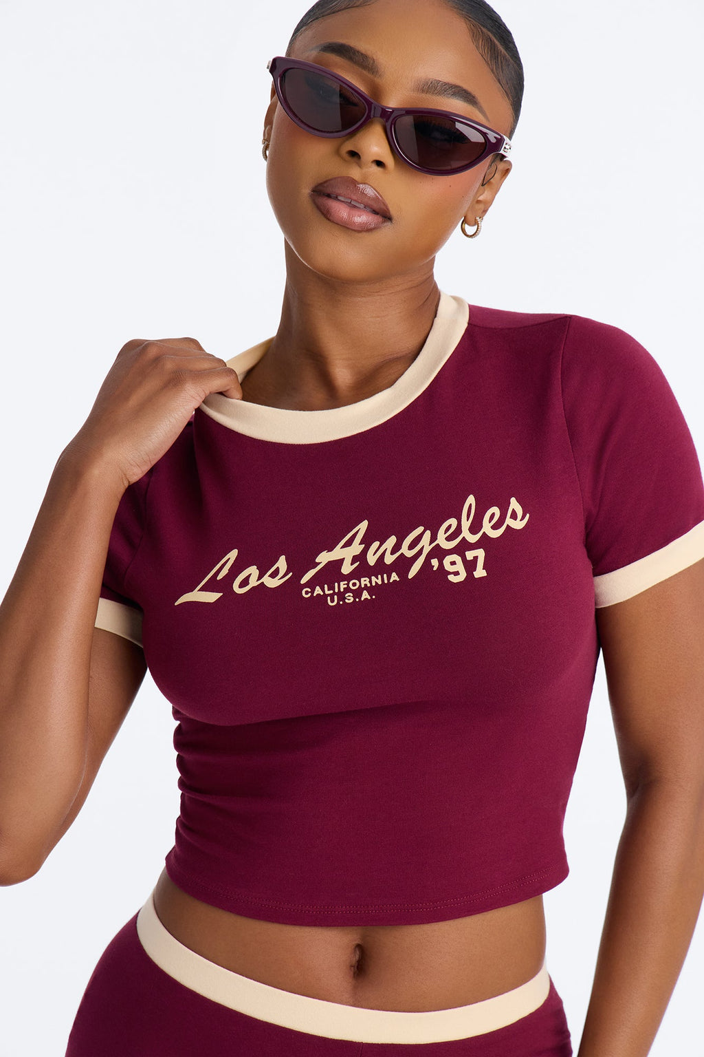 Los Angeles 97' Capri Set - Burgundy