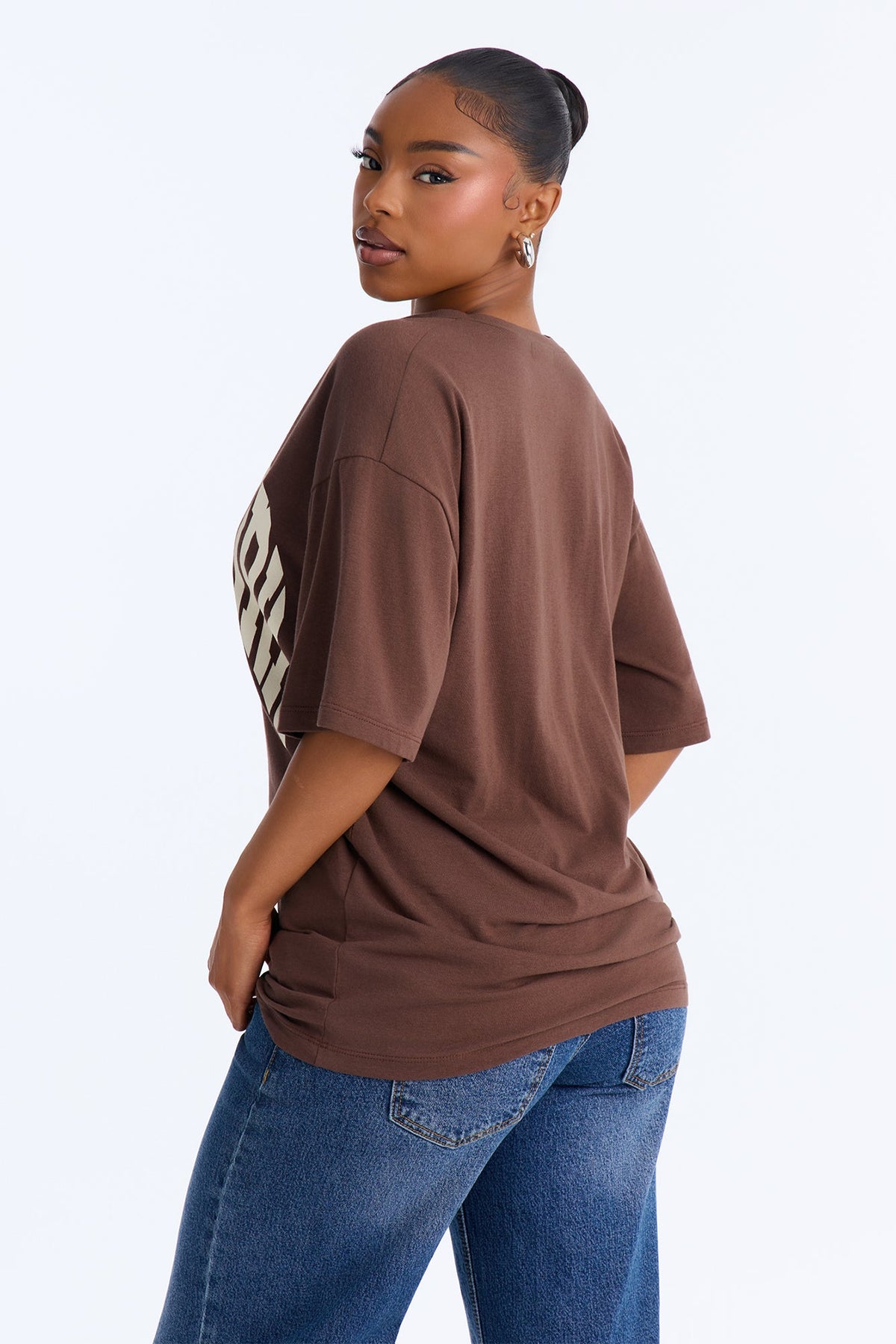 New York Girl T Shirt - Chocolate