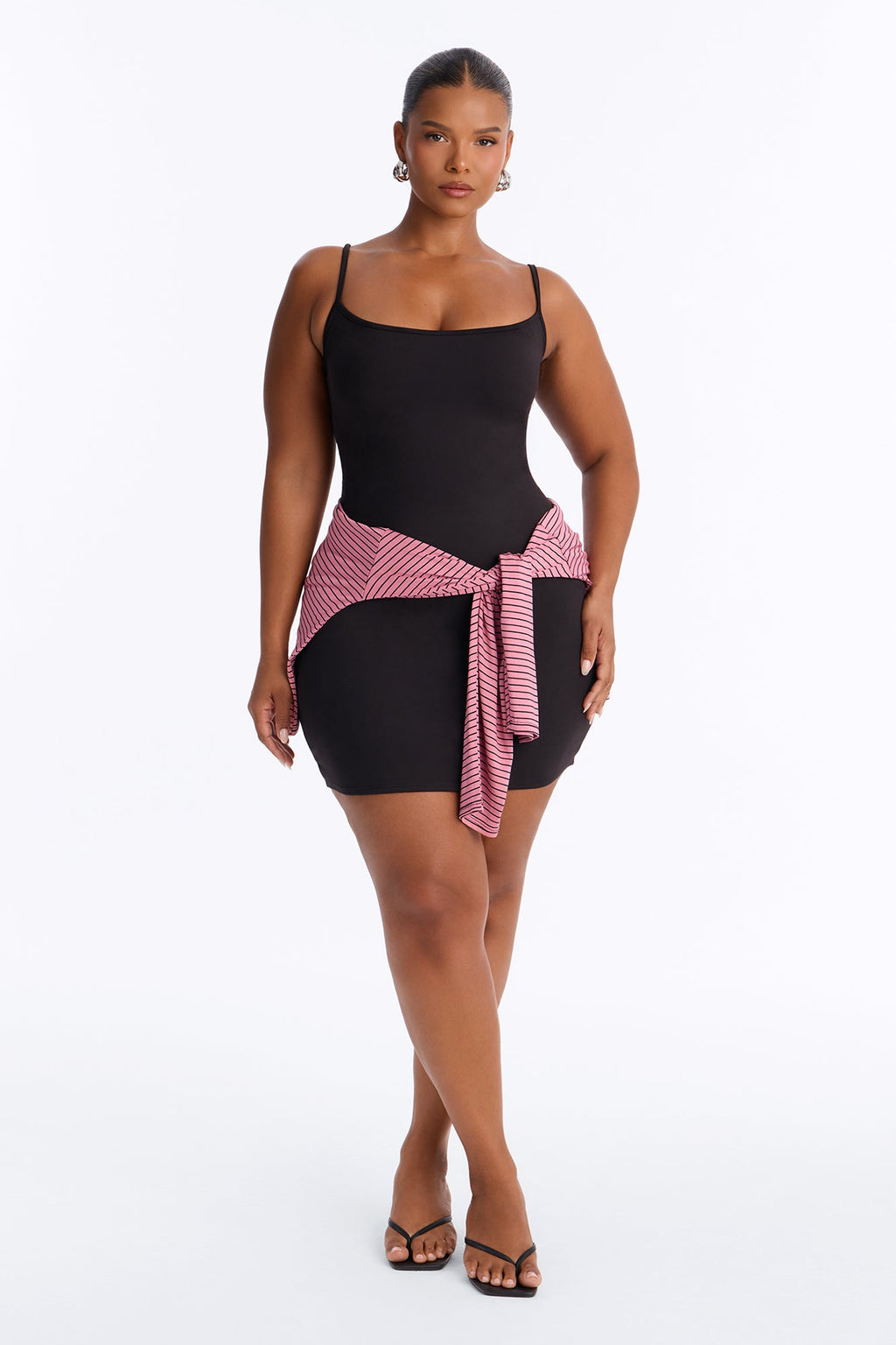 Harper Mini Dress Set - Black/Pink
