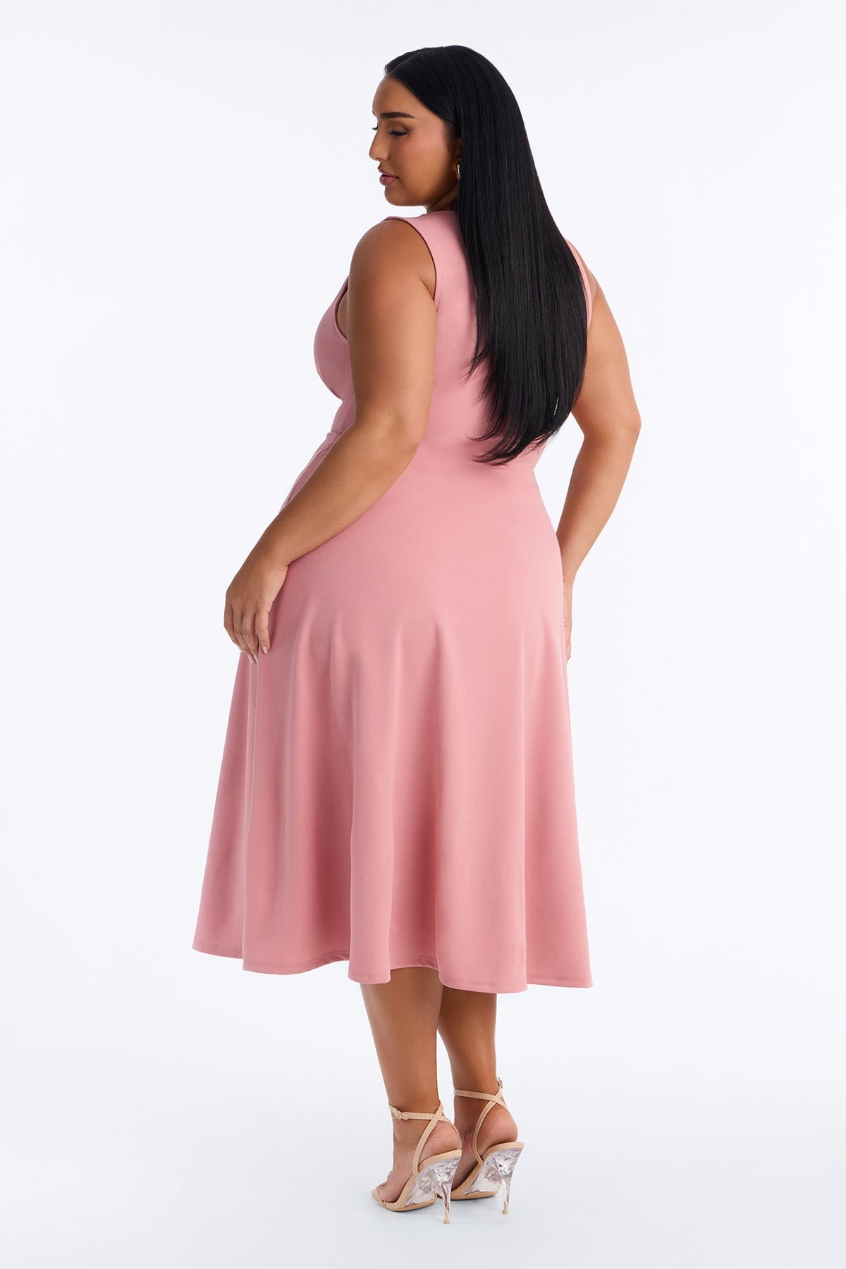 Charolette Sleeveless Midi Dress - Mauve