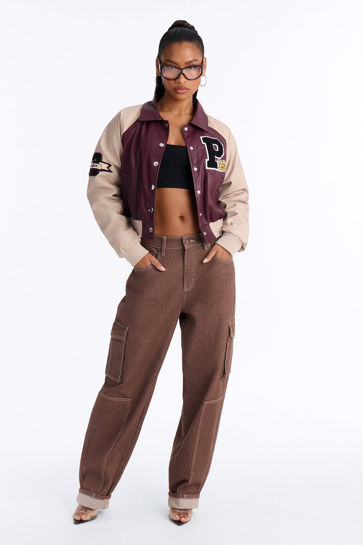 Walk The Hallways Varsity Jacket - Burgundy