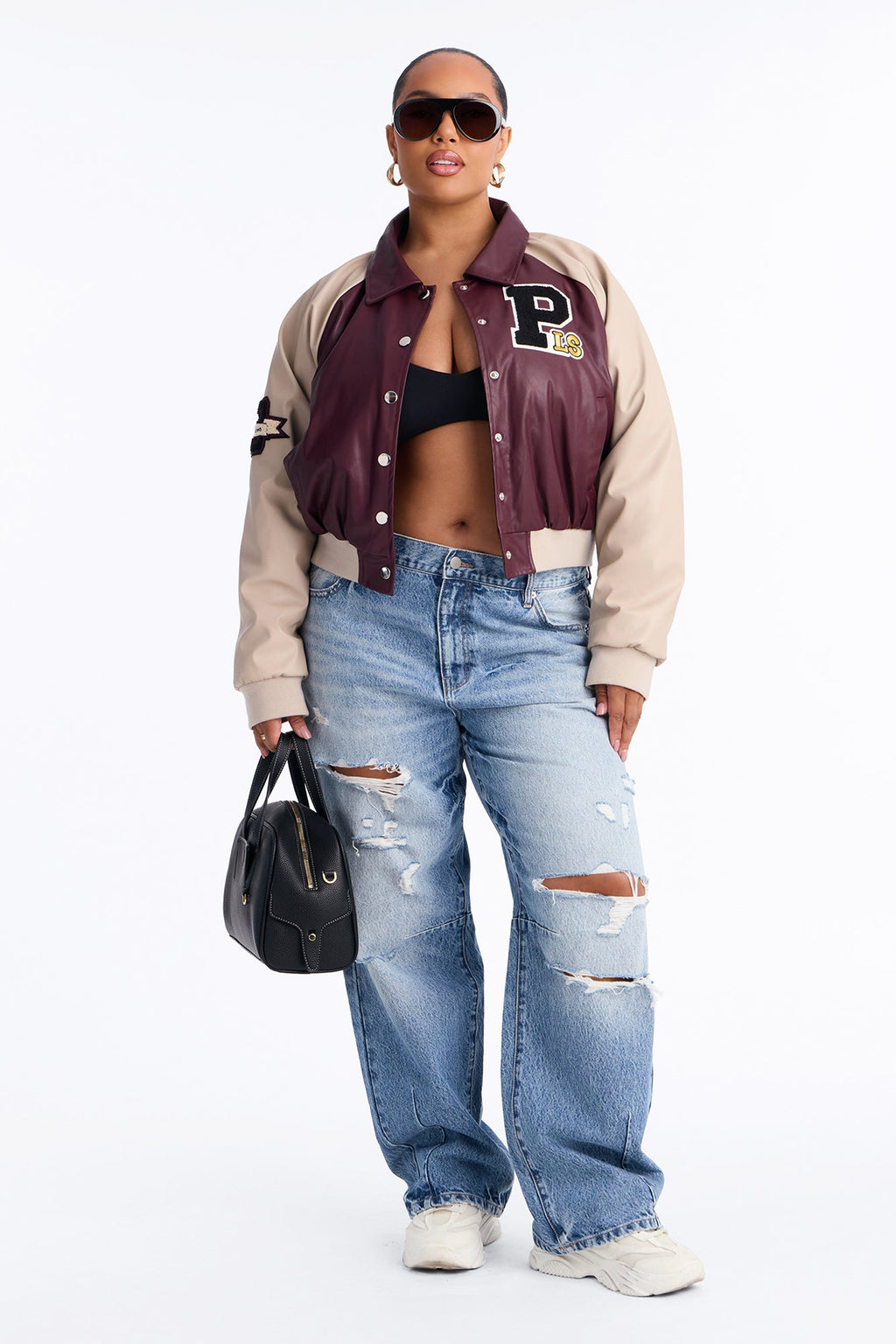 Walk The Hallways Varsity Jacket - Burgundy