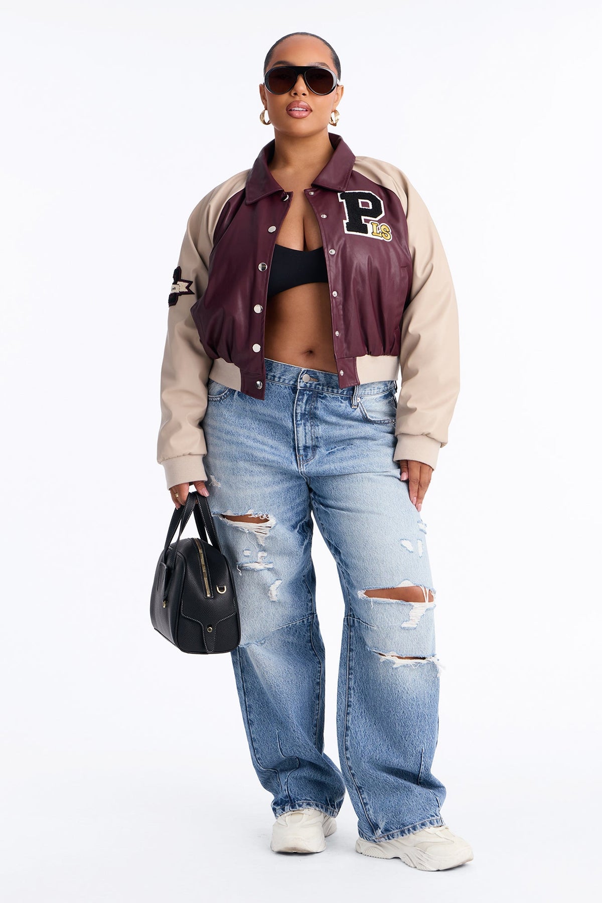 Walk The Hallways Varsity Jacket - Burgundy