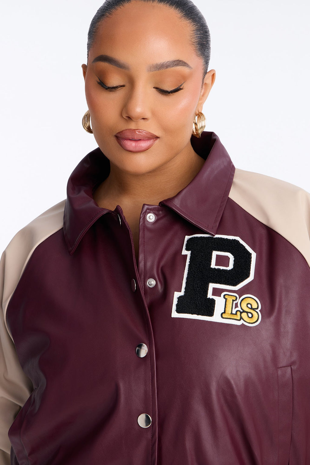 Walk The Hallways Varsity Jacket - Burgundy