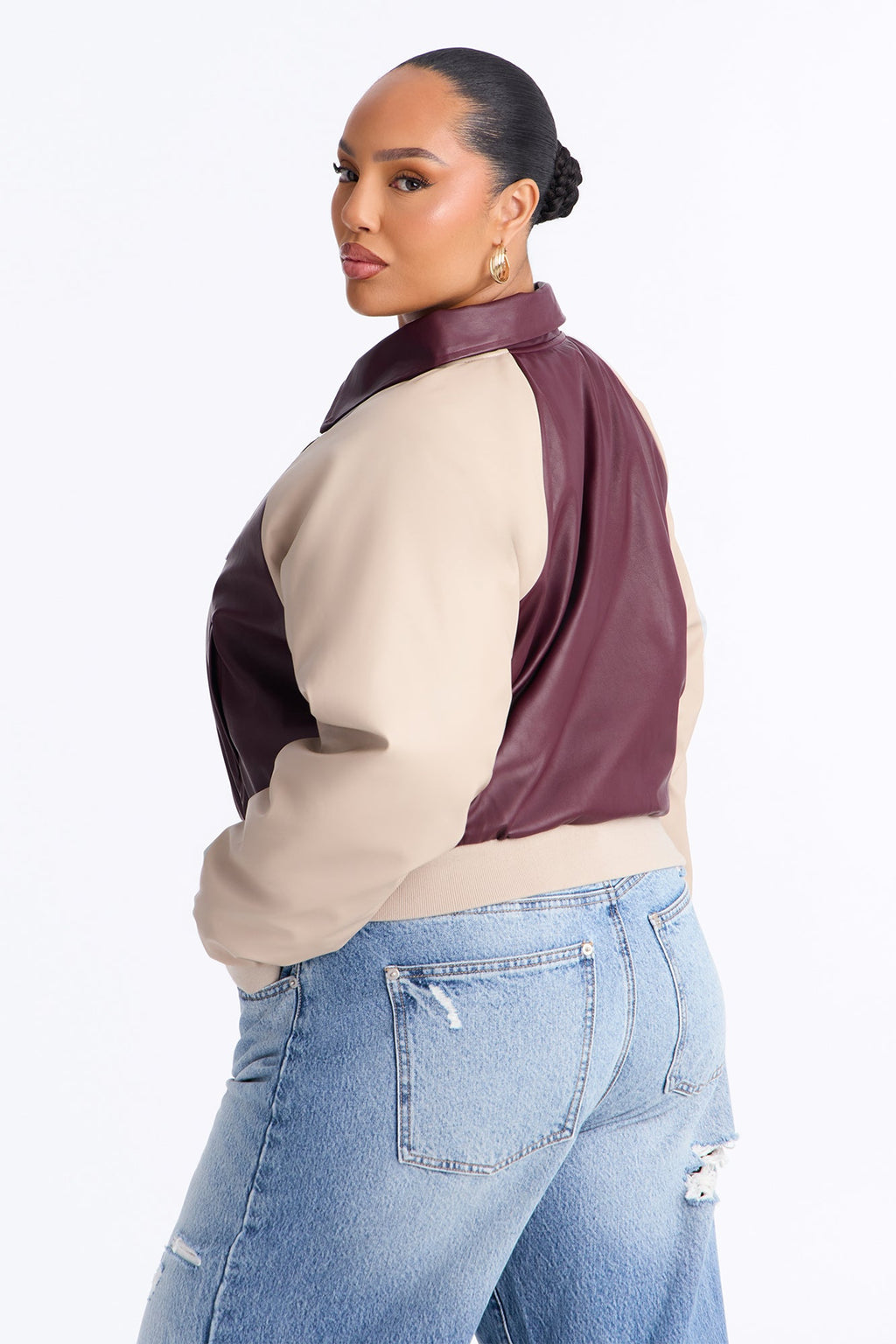 Walk The Hallways Varsity Jacket - Burgundy