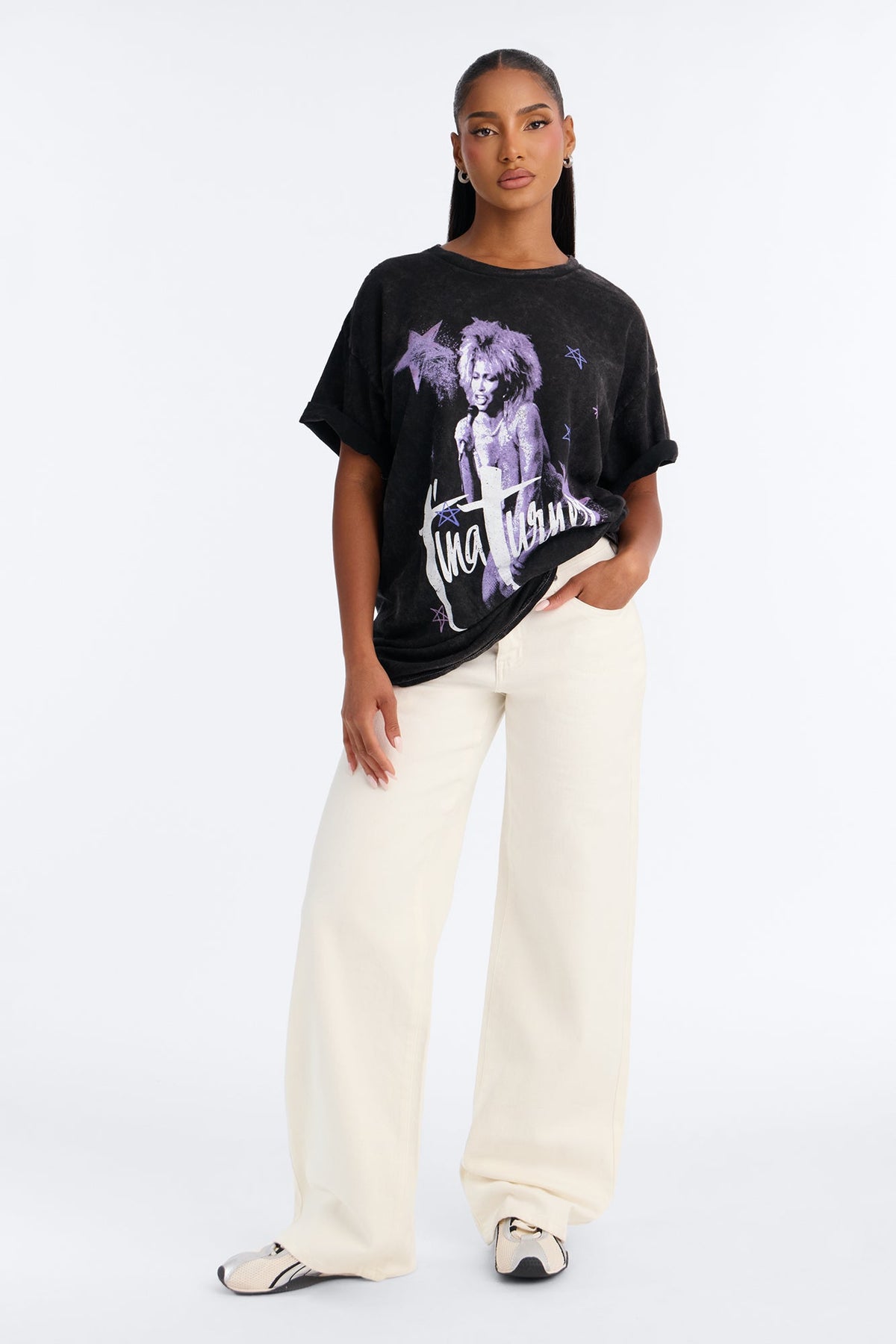 Tina Turner Star Power Washed Tee - Black