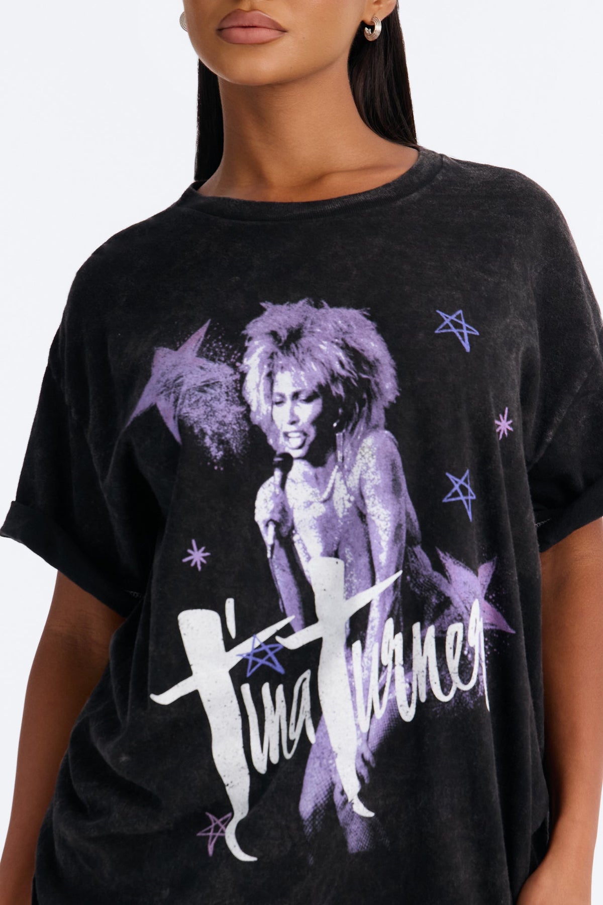 Tina Turner Star Power Washed Tee - Black