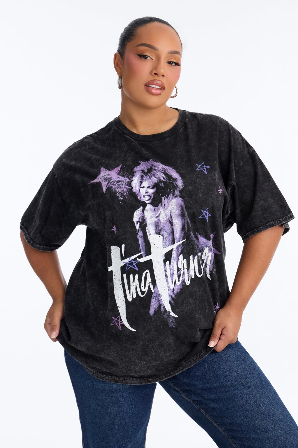 Tina Turner Star Power Washed Tee - Black