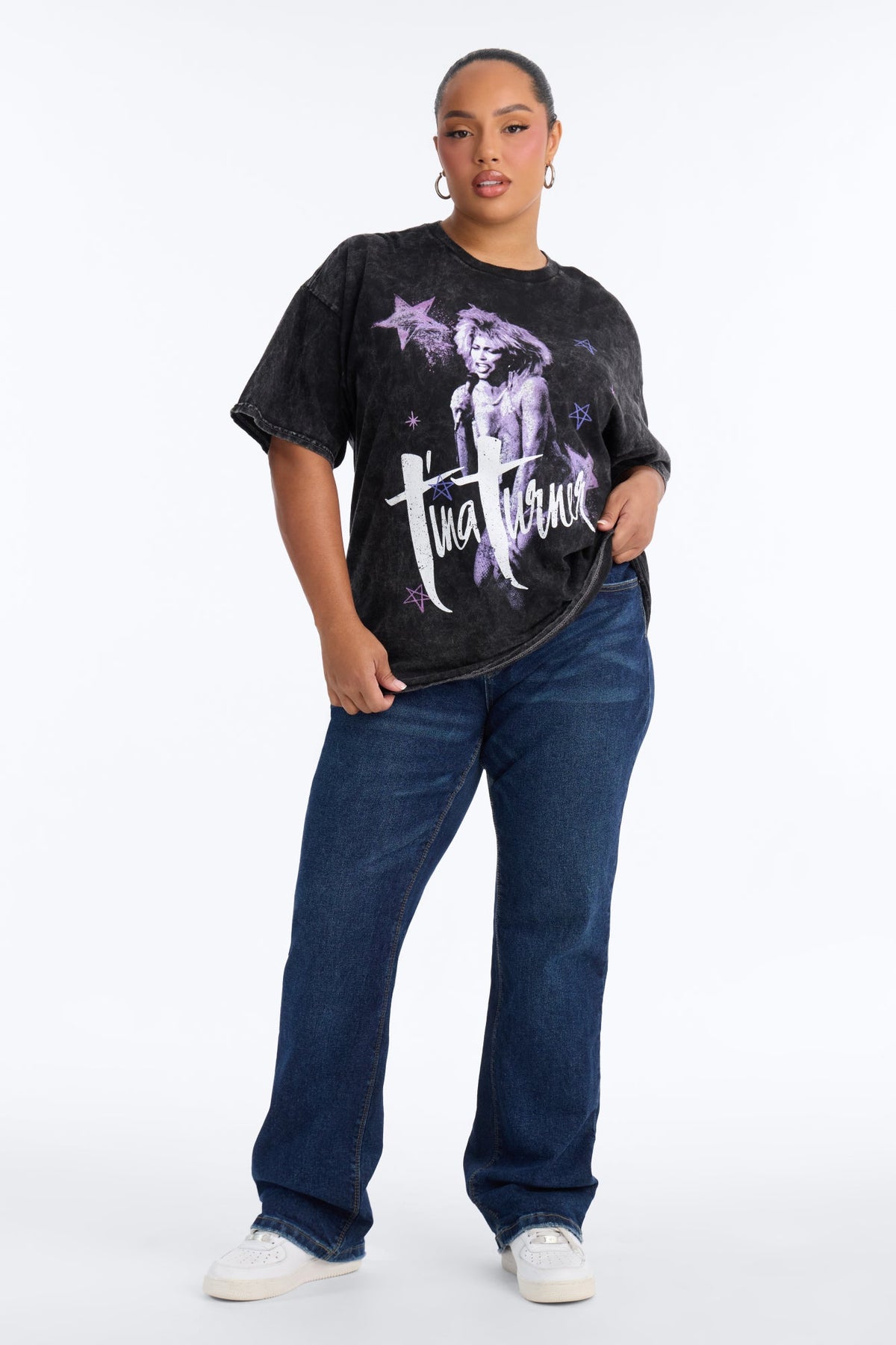 Tina Turner Star Power Washed Tee - Black