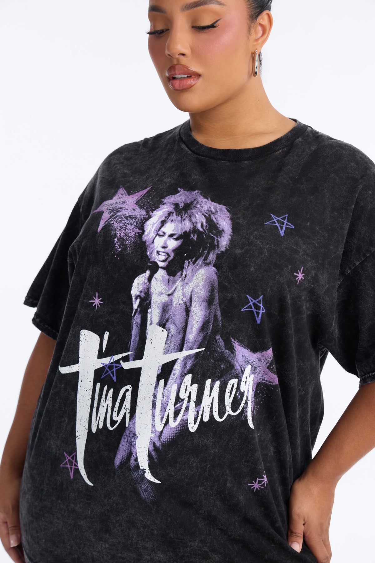 Tina Turner Star Power Washed Tee - Black
