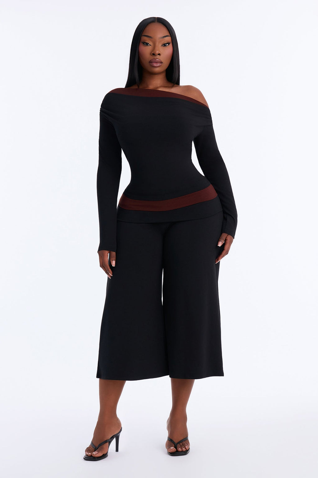 Celly Layered Gaucho Set - Black/combo
