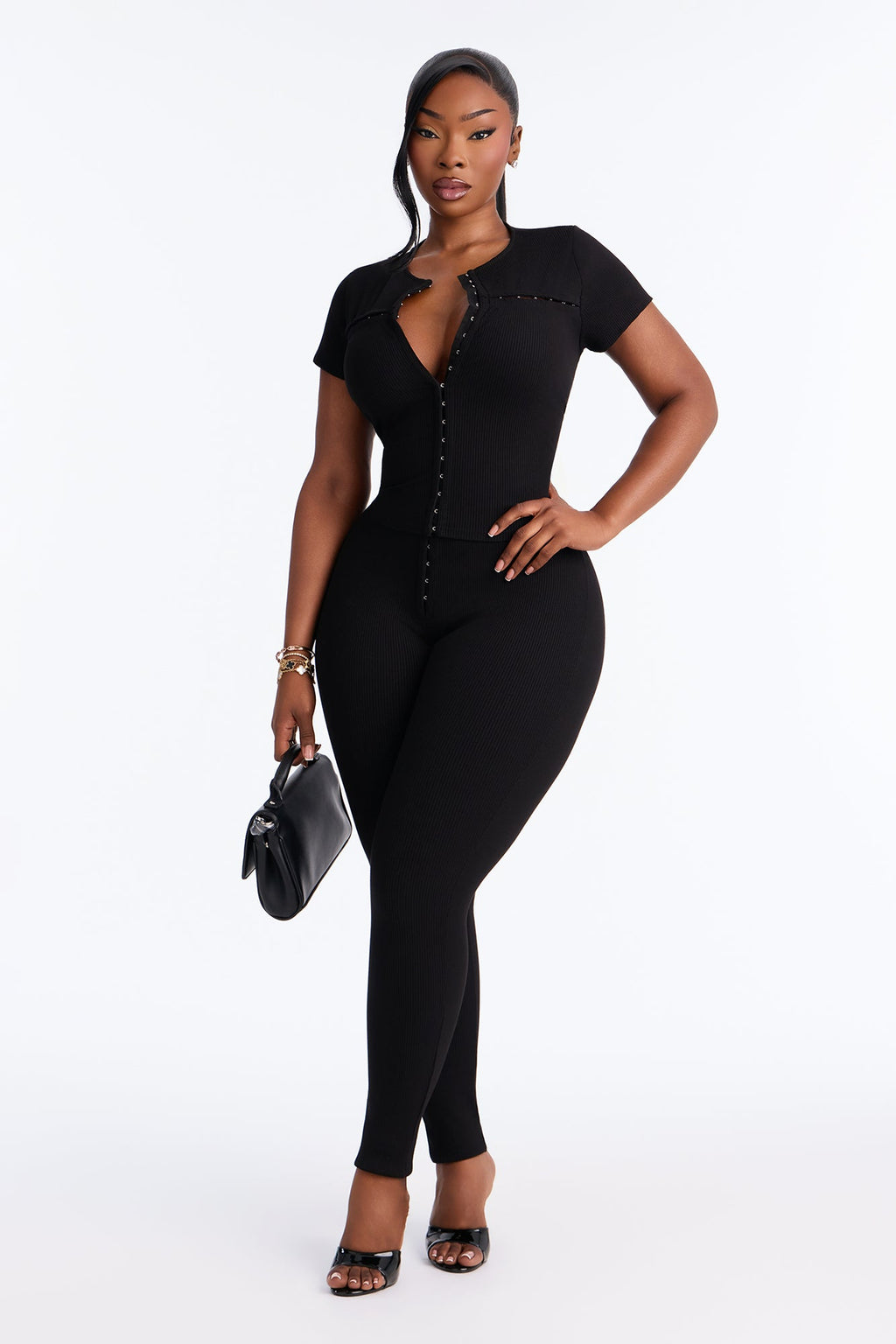 Riley Snatched Leggings Set - Black