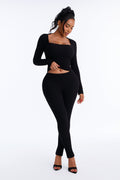 Rosalia Snatched Pant Set - Black