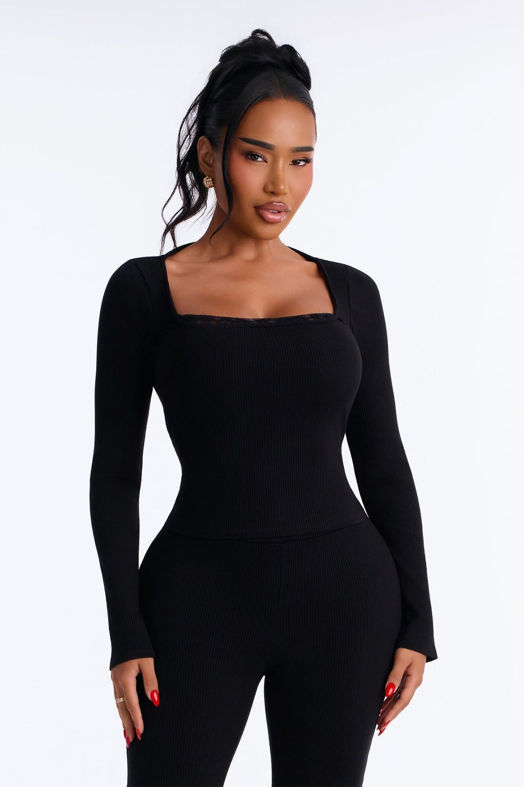 Rosalia Snatched Pant Set - Black