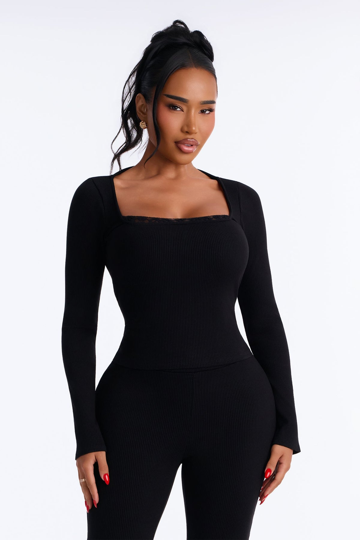 Rosalia Snatched Pant Set - Black
