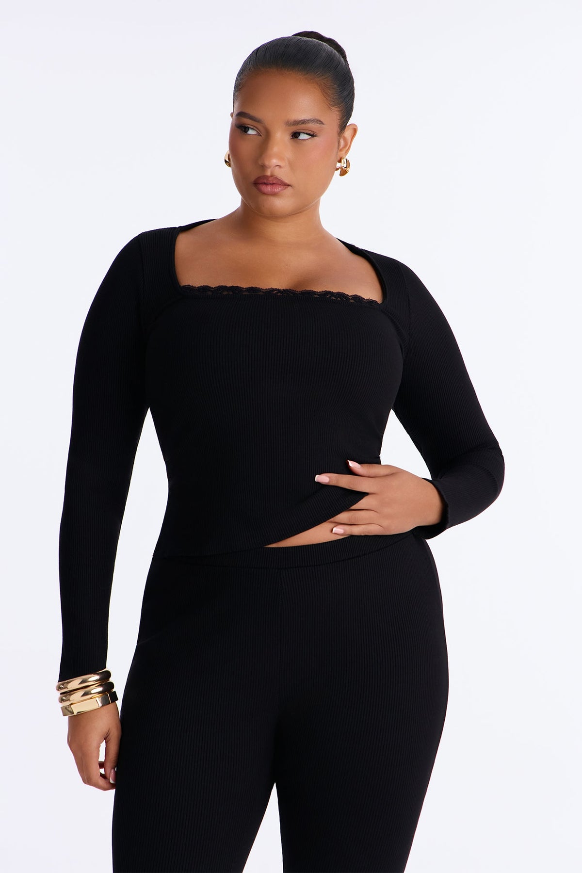 Rosalia Snatched Pant Set - Black