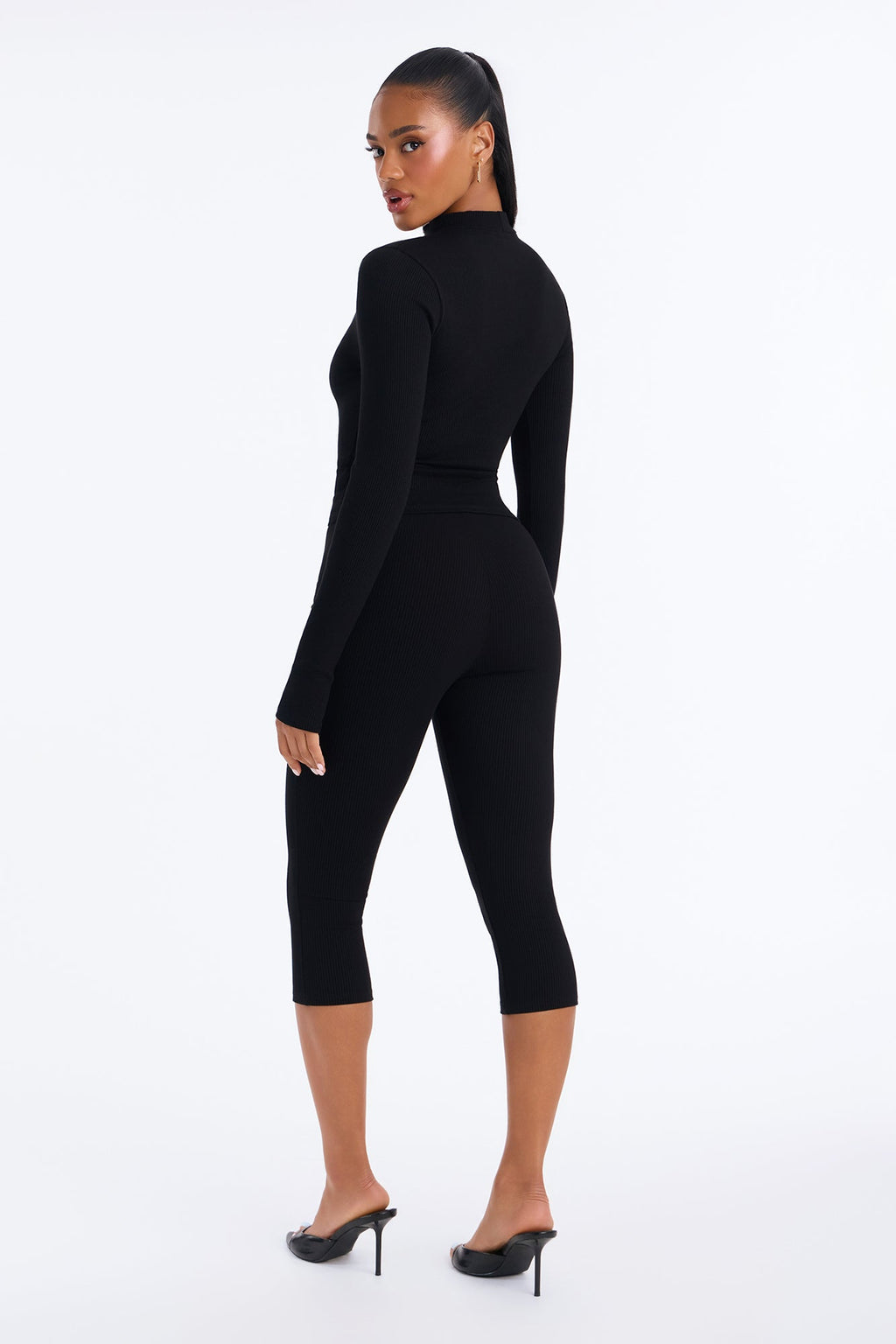 Rayanne Snatched Capri Set - Black
