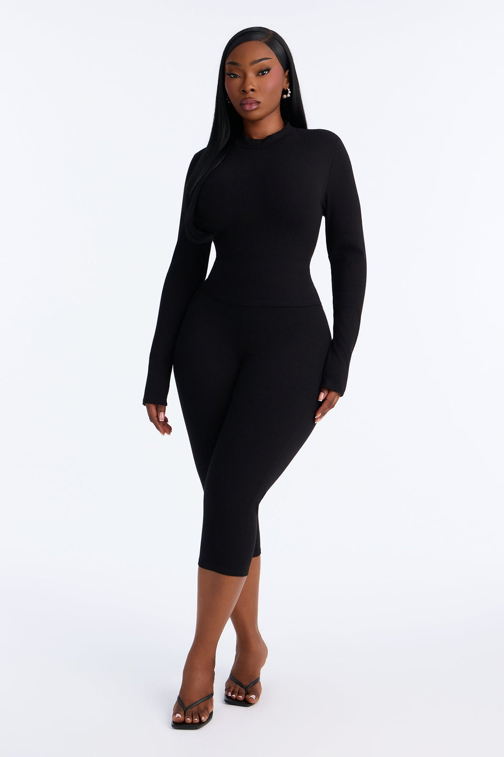 Rayanne Snatched Capri Set - Black