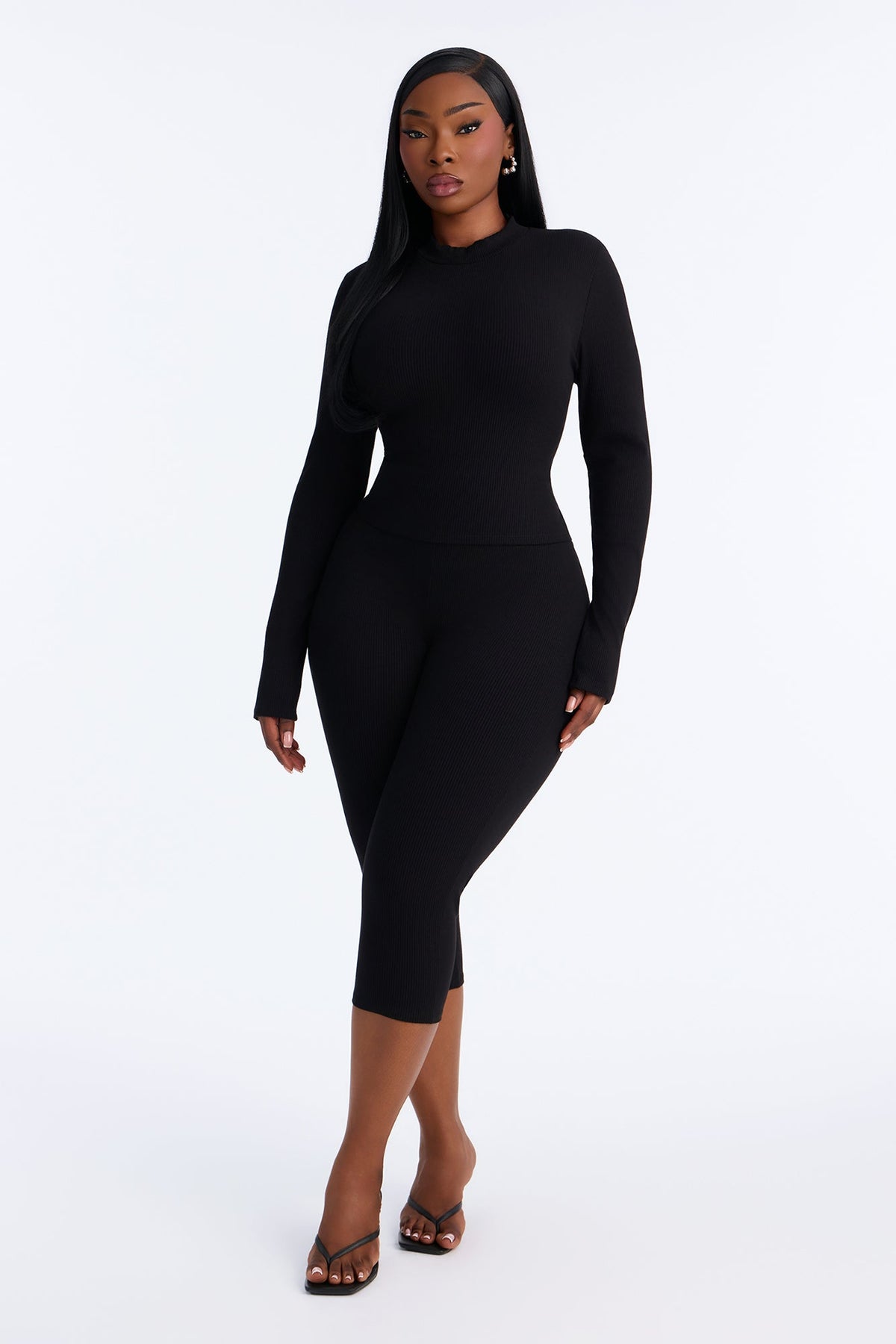 Rayanne Snatched Capri Set - Black