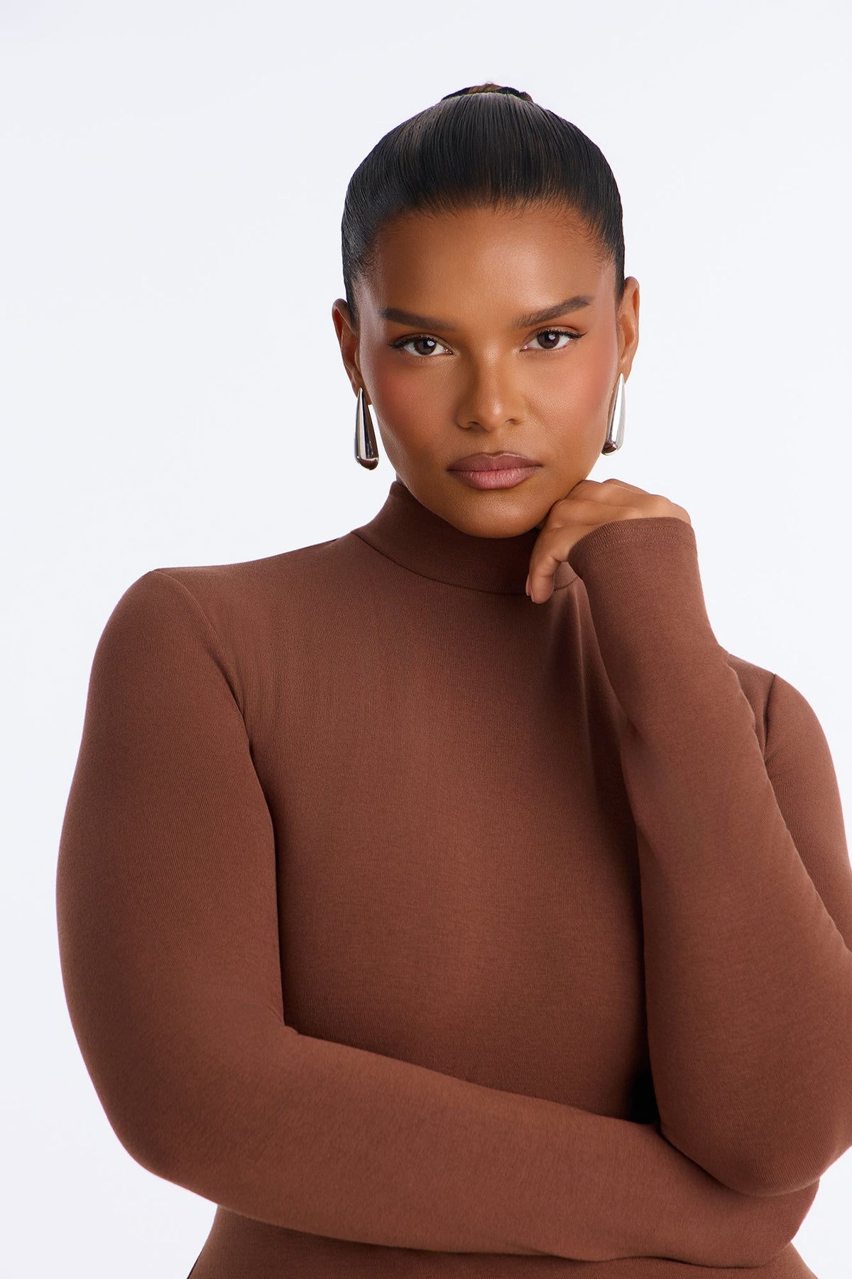 Walk And Talk Long Sleeve Gaucho Pant Set - Mocha
