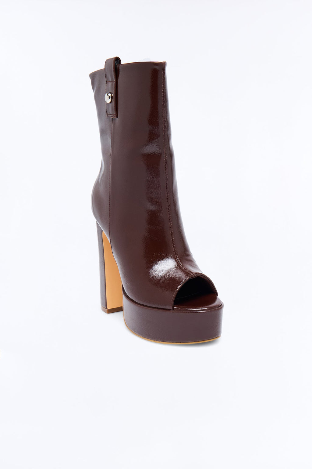 All the Time Platform Heeled Booties - Brown