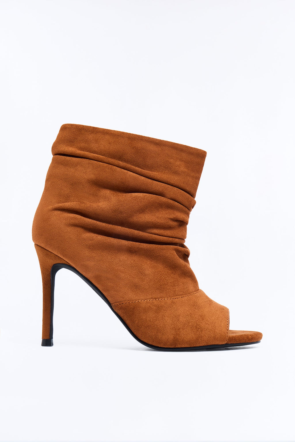 We Do This Suede Heeled Booties - Chestnut