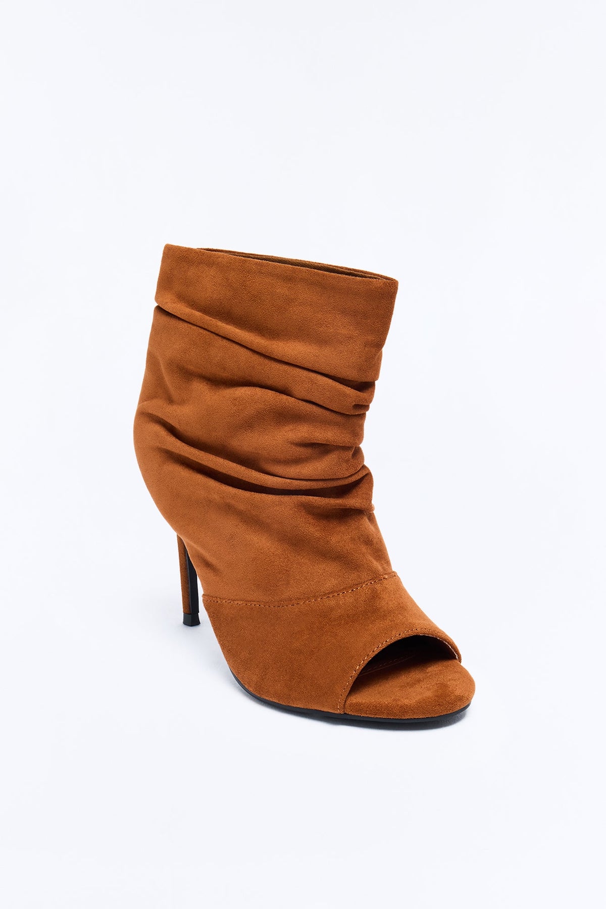 We Do This Suede Heeled Booties - Chestnut