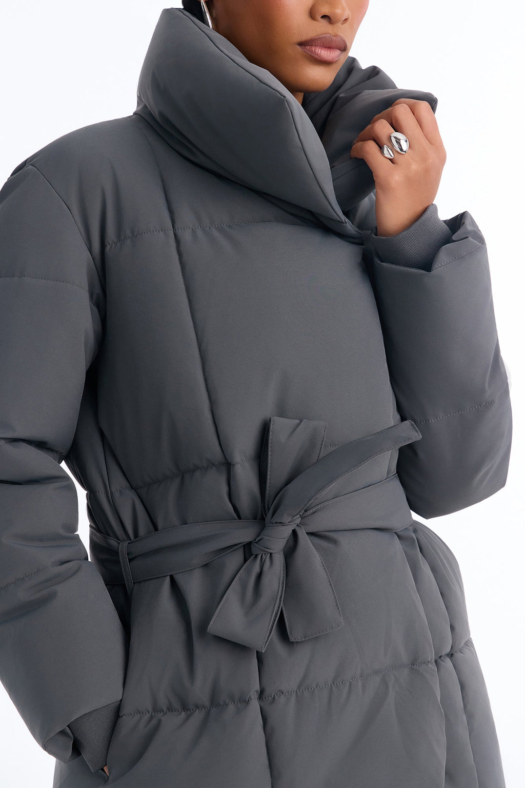 Mellow Mood Puffer Jacket - Charcoal