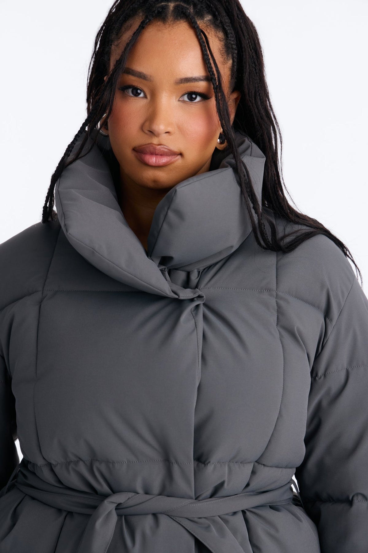 Mellow Mood Puffer Jacket - Charcoal
