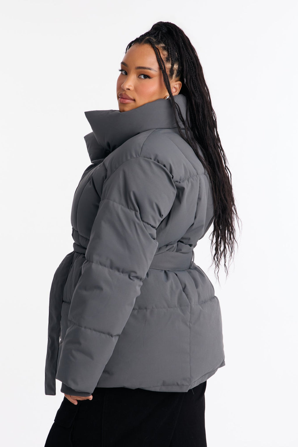 Mellow Mood Puffer Jacket - Charcoal