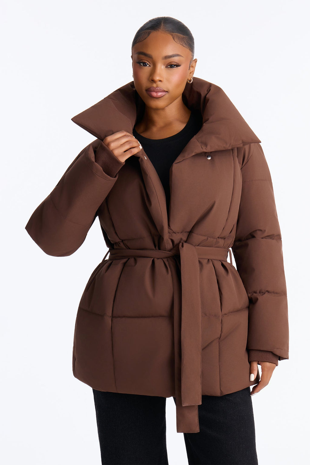 Mellow Mood Puffer Jacket - Chocolate