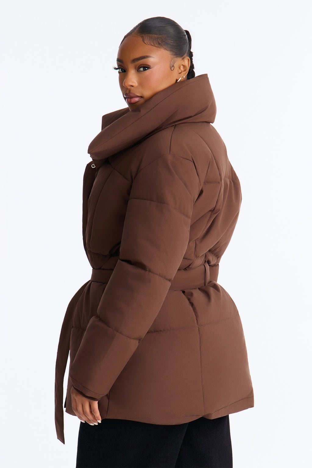 Mellow Mood Puffer Jacket - Chocolate