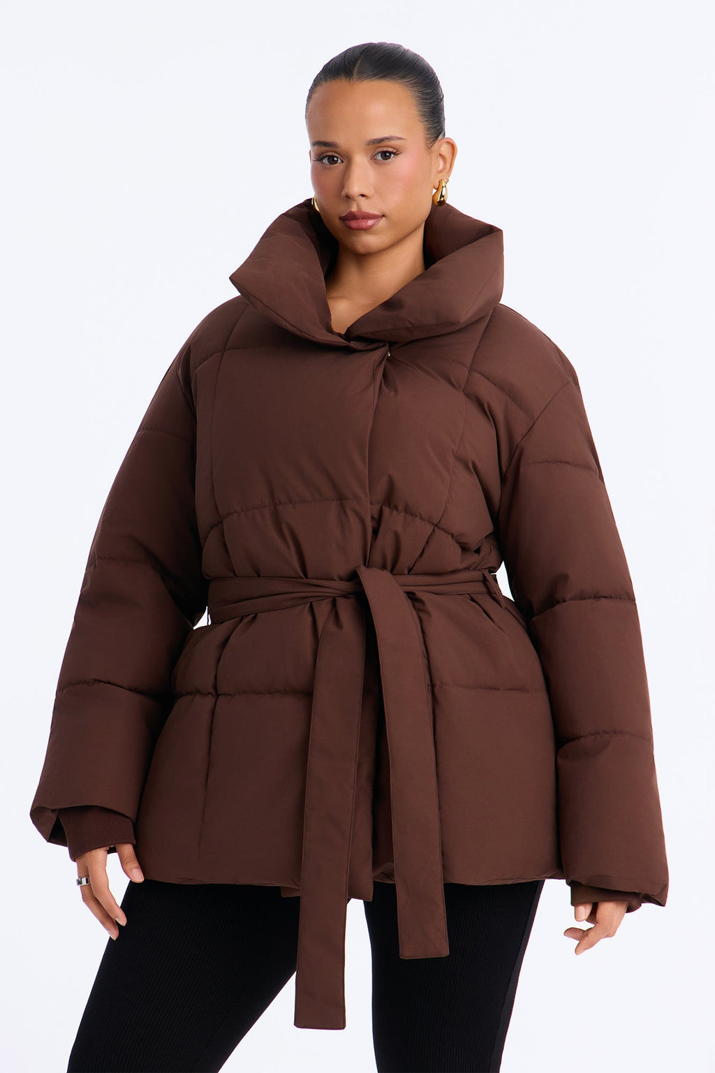 Mellow Mood Puffer Jacket - Chocolate