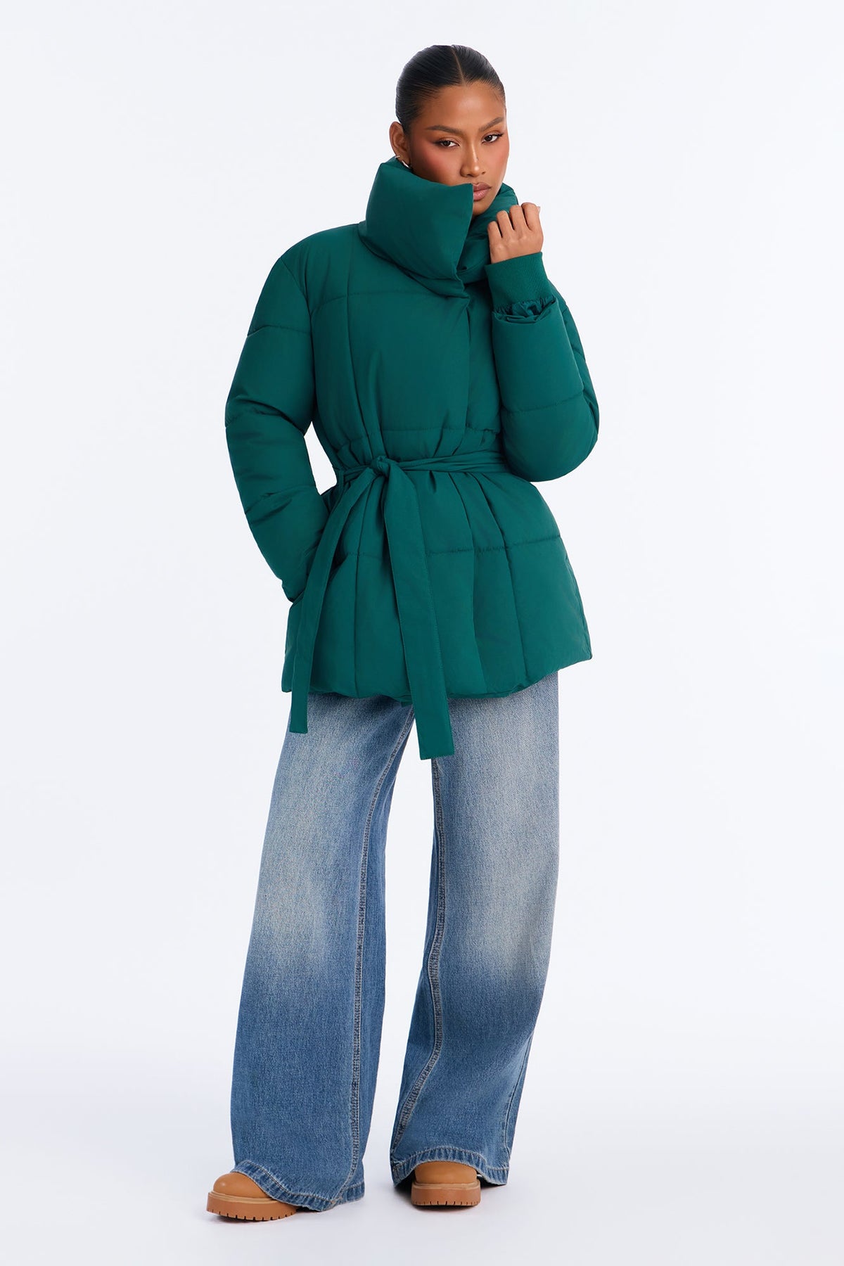 Mellow Mood Puffer Jacket - Hunter