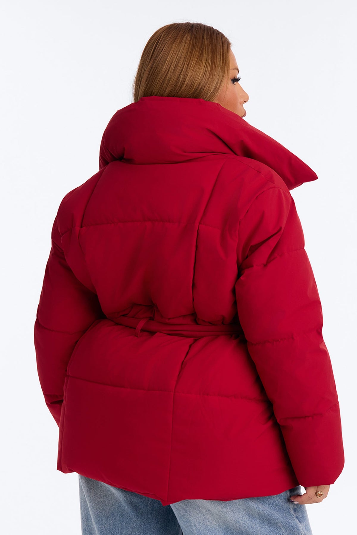 Mellow Mood Puffer Jacket - Red
