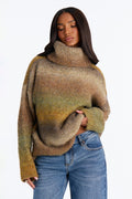 Leaf Crunch Ombre Sweater - Olive/combo