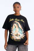 Faith Over Fear Praying Tee - Black