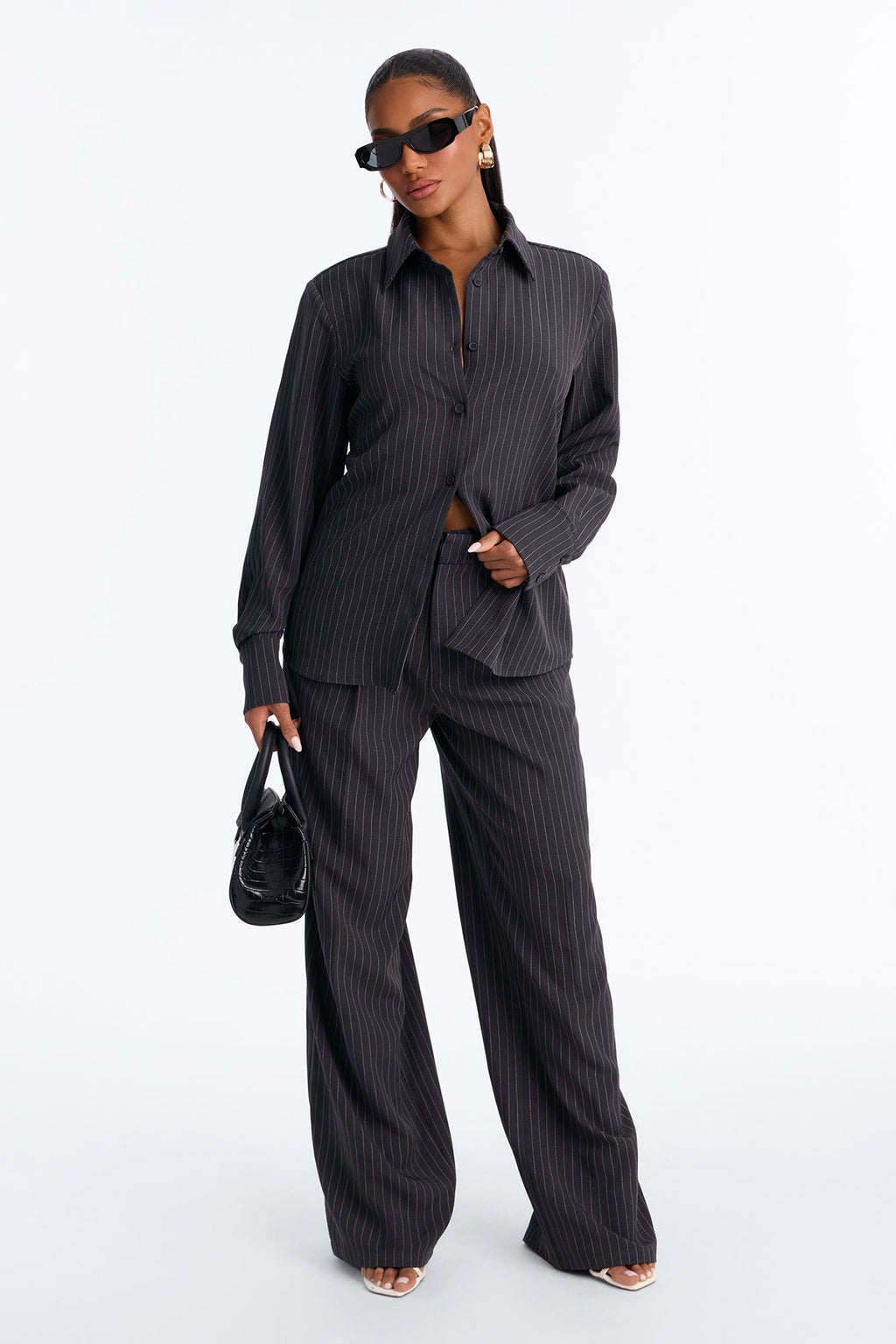 Easy Work Fit Pant Set - Charcoal