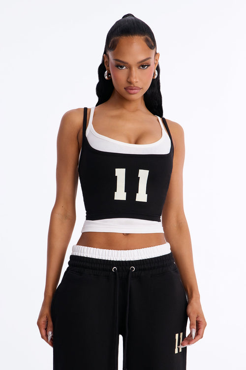 11 Out Of 10 French Terry Pant Set - Black/White